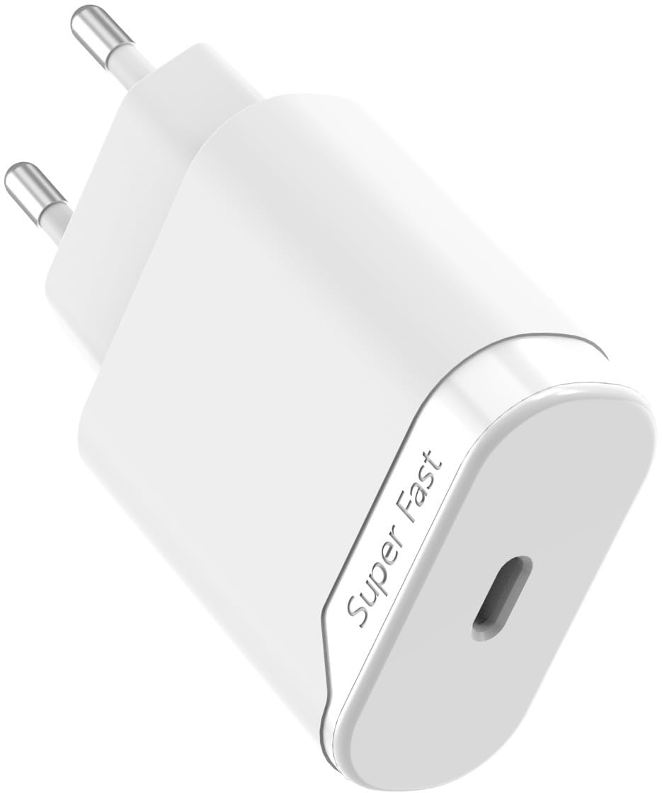 USB C Adapter für Apple, für iPhone 15/ Pro 15 Pro/Max 15 Plus/ 14/13/ 12/11 / X/XR/XS / 8 Ladegerät PD 3.0 Schnellladegerät, 20W Stecker Netzteil für iPad Mini, Ladestecker (ohne Kabel)