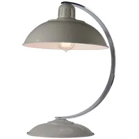 Elstead Lighting Nachttischleuchte Tischlampe Beistellleuchte Chrom poliert Stahl grau