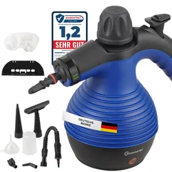 Sommertal Dampfreiniger Handgerät SC350 – Kompakter Hand-Dampfreiniger für alles – Polstermöbel, Fliesen, Böden, uvm – Steam Cleaner mit 350 ml Tank, 110°C Dampf, 3 Bar Druck