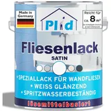 Plid Premium Fliesenlack Fliesen Lack Fliesenfarbe Fliesen steichen Weiß - Seidenglänzend