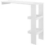 [en.casa] Bartisch Sölvesborg 120x45x106cm für Wandmontage Weiß