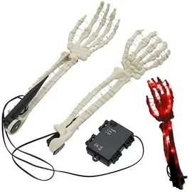 Cepewa LED Skelett Hände 8 x 36 cm rot