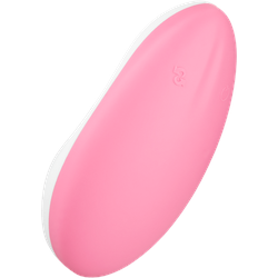 Flacher Auflegevibrator aus Silikon, 11 cm, rosa | weiß