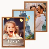 Victor (Zenith) Bilderrahmen Nolde, Bilderrahmen Set Braun 18x24 cm, Bilderrahmen Modern, Holzrahmen braun