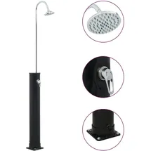 vidaXL Solardusche 214 cm 20 l schwarz 92309