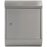 MEFA Briefkasten Topaz 844 mit Zeitungsrolle (Farbe Edelstahl, mit Sicherheitsschloss, Größe 430x340x150 mm) 844020M