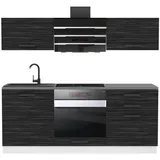 Belini Küchenzeile Sophia 180 cm Schwarz