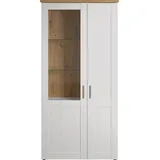 trendteam Vitrine Shade 95 x 194 x 38 cm Weiß