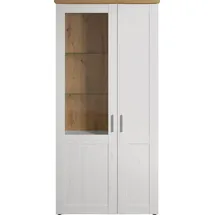 trendteam Vitrine Shade 95 x 194 x 38 cm Weiß