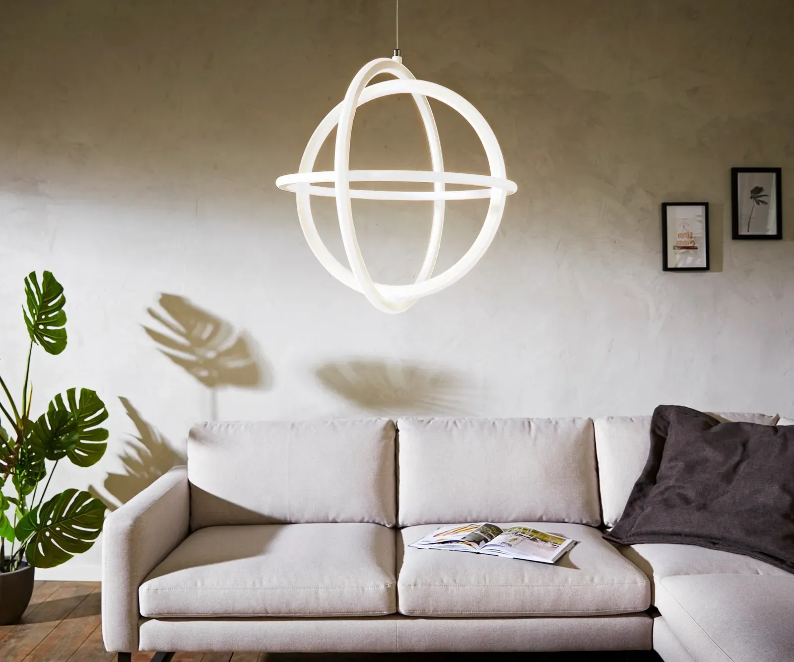 DELIFE Plafonnier  Voluta  51x51x51 cm blanc LED 46W Lampe design, Lampes