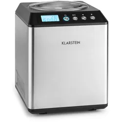 Vanilla Sky Eiscreme-Maschine Kompressor 2l 180W Edelstahl silber Silber