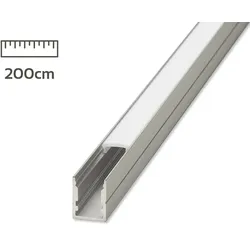 LED Aufbau U-Profil eloxiert 10 x 14mm opal 200cm