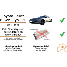 JUST SOUND best choice for caraudio Autoradio Einbaupaket JBL Celebrity 150 passend für Toyota Celica T20 | Bluetooth USB