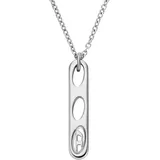 Diesel Kette OVAL D LOGO Edelstahl Silber