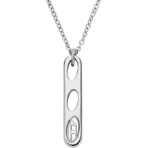 Diesel Kette OVAL D LOGO Edelstahl Silber