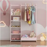 [en.casa] Kindergarderobe Vestnes 114 x 77 x 30 cm Cotton Candy