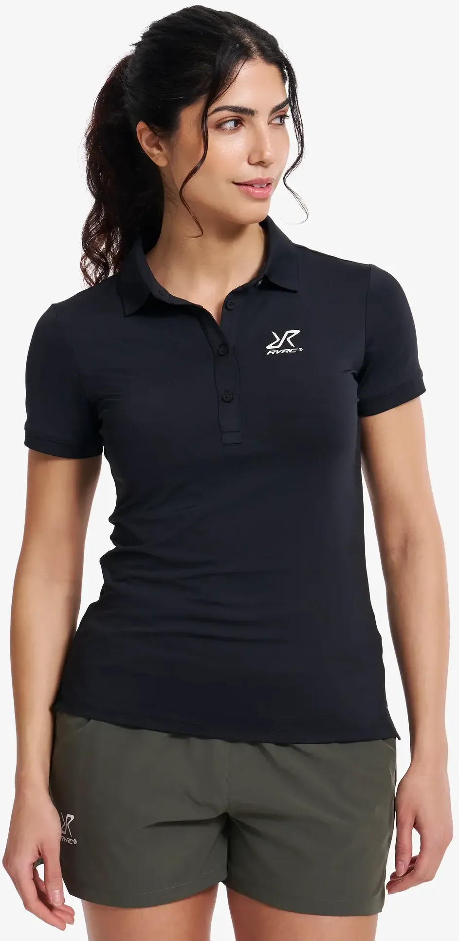 Stream Active Polo Shirt Damen Black, Größe:2XL - Damen > Oberteile > T-shirts - Schwarz