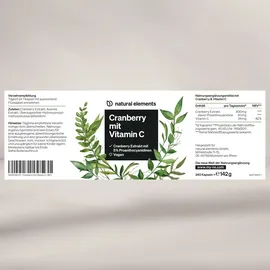 Natural Elements Cranberry mit Vitamin C Kapseln 240 St.