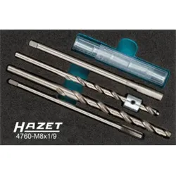 HAZET Glühkerzen-Reparatur Satz 4760-M8X1/9 Anzahl Werkzeuge: 9