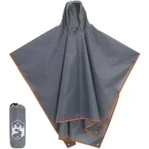 vidaXL Regenponcho 4004199, 145 x 223 cm, Wiederverwendbar, grau / orange
