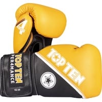 TOP TEN Boxhandschuhe „4Select“ aus Leder - orange-schwarz, 14 oz