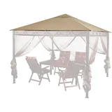 Quick Star Pavillon-Ersatzdach Ersatzdach 3x3m Stil-Pavillon Sand, 180 g/m2, 297 x 297 cm, Leicht abnehmbar beige 297 cm x 297 cm