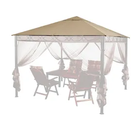 Quick Star Pavillon-Ersatzdach Ersatzdach 3x3m Stil-Pavillon Sand, 180 g/m2, 297 x 297 cm, Leicht abnehmbar beige 297 cm x 297 cm