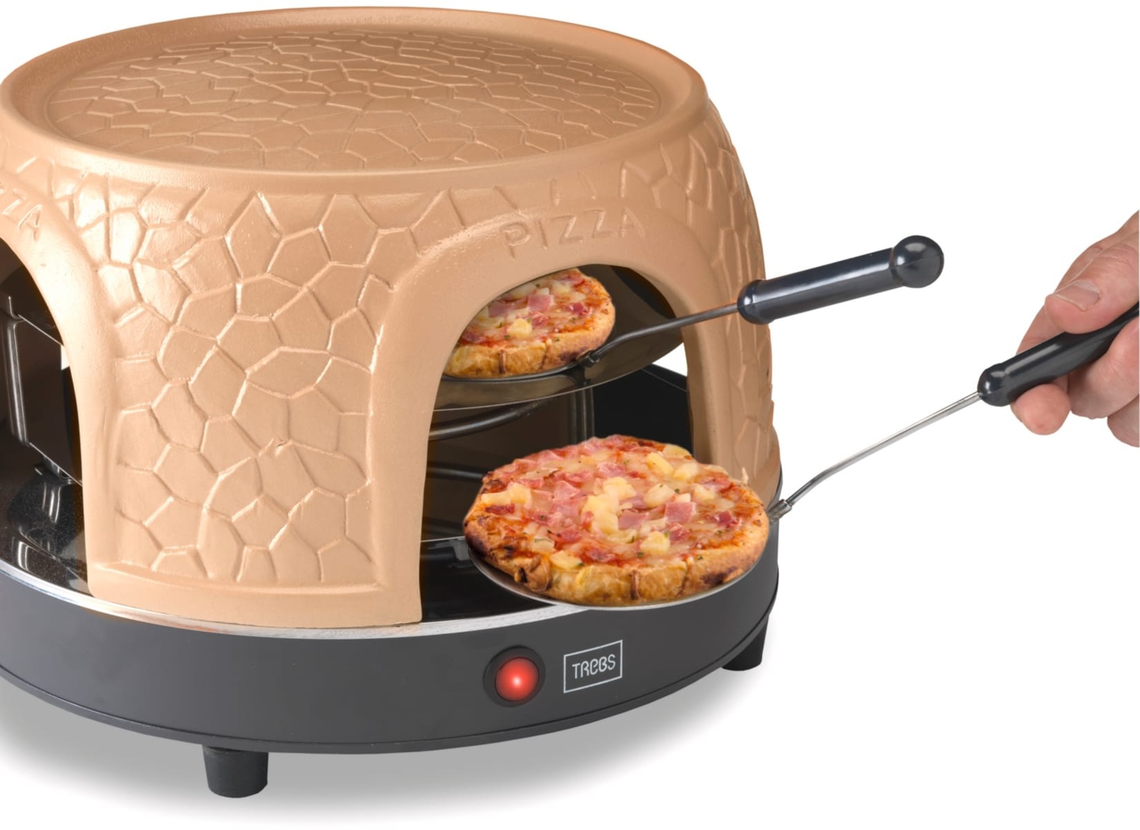 Preisvergleich Produktbild Trebs 99392 - Pizzaofen für 8 Personen - Pizza-Raclette