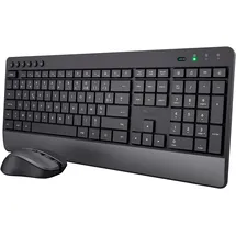 Trust Trezo Französisches Layout (AZERTY) Tastatur Maus Set Kabellos