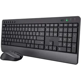 Trust Trezo Französisches Layout (AZERTY) Tastatur Maus Set Kabellos
