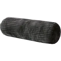 Nackenrolle GÖZZE "Cord Optik", grau (anthrazit), B:22cm, Polyester, Funktionskissen, mit samtweicher Oberfläche