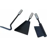 TermaTech Kaminbesteck Einhängen Metall schwarz