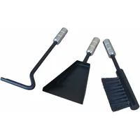 TermaTech Kaminbesteck Einhängen Metall schwarz