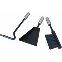 TermaTech Kaminbesteck Einhängen Metall schwarz