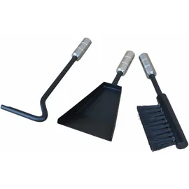 TermaTech Kaminbesteck Einhängen Metall schwarz