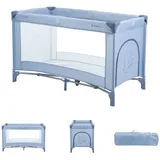 KIKKABOO Reisebett so gifted eine Ebene weiche Matratzenauflage, Seiteneingang blau p