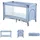 KIKKABOO Reisebett so gifted eine Ebene, weiche Matratzenauflage, Seiteneingang blau p