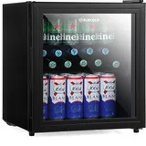 Subcold Cave50 Getränkekühlschrank 42L für 45 Dosen | Bierkühlschrank mit Glastür und LED-Beleuchtung | Mini Kühlschrank für Hausbar, Büro & Minibar
