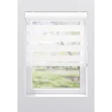 MY HOME Doppelrollo MY HOME "Greta", weiß (wollweiß, weiß), B:120cm H:240cm, Polyester, Rollos, mit Kassette, Befestigung mit Klemmträgern