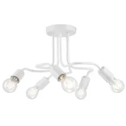 Bioledex Deckenleuchte im Pirouette-Design 5x E27 weiß Metall