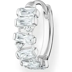 THOMAS SABO Single-Creole »farbige Steine, weiße Steine, CR665-051-14, CR665-414-14, CR665-488-7«, mit Glas-Keramik Stein, Korund (synth.), Zirkonia (synth.) THOMAS SABO silberfarben-weiß + kristallweiß