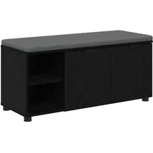 vidaXL Sitzbank Flurbank mit Kissen Schwarz 100 x 38 x 46 cm