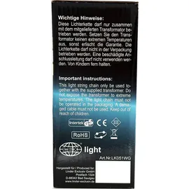 Mojawo 240er Lichterkette LED's Innen und Außen warmweiß Kabel Dunkelgrün