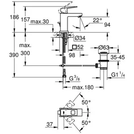 Grohe Eurocube Einhandmischer Supersteel