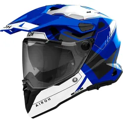 Airoh Commander 2 Reveal, Endurohelm - Blau/Weiß/Schwarz - XL