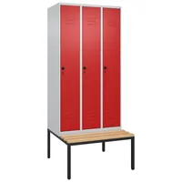 C+P Garderobenschrank ""Classic Plus"", Abteilbreite 30 cm, mit Sitzbank,