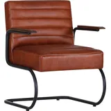 GUTMANN FACTORY Loungesessel »Barcelona«, Ledersessel, Relaxsessel braun ¦ Maße (cm): B: 68 H: 84 T: 78.0