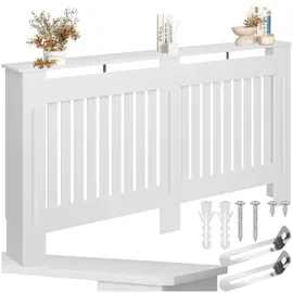 Tectake Heizkörperabdeckung Vila Lamellendesign 152,5 x 19 x 82 cm