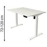 Kerkmann Move 1 elektrisch höhenverstellbarer Schreibtisch weiß rechteckig, T-Fuß-Gestell weiß 120,0 x 80,0 cm