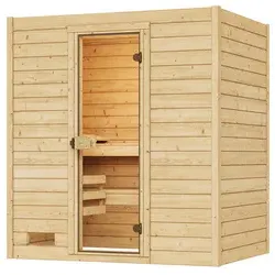 WEKA Massivholzsauna »VALIDA 2«, 8 Personen, inkl. 7,5 kW Ofen mit externer Steuerung - braun